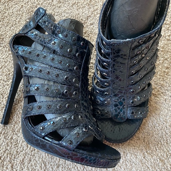 Aldo Black Studded High Heels - Picture 3 of 6